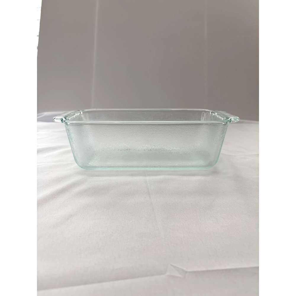 Vintage Pyrex 213 Clear Glass Loaf Baking Dish Easy Grab Handles USA MCM